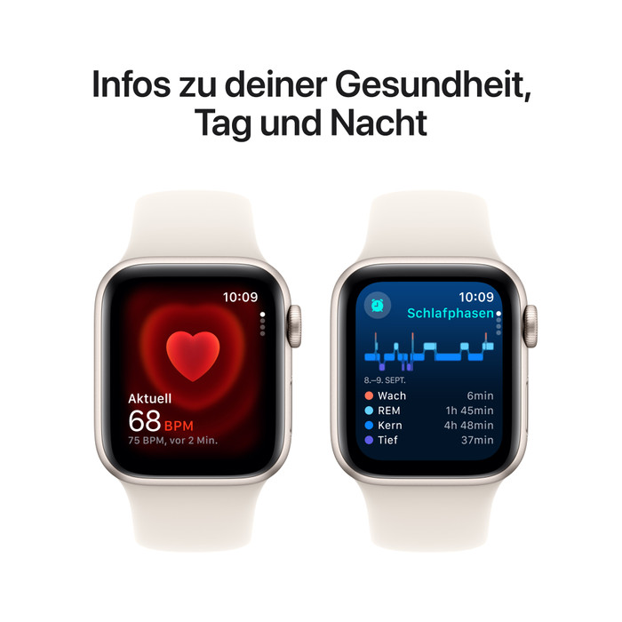 Apple Watch SE 2024 40 mm Polarstern Sportarmband M/L visueller lieferant