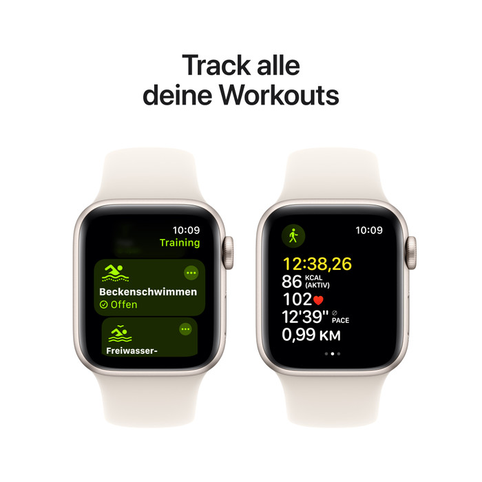 Apple Watch SE 2024 40 mm Polarstern Sportarmband M/L visueller lieferant