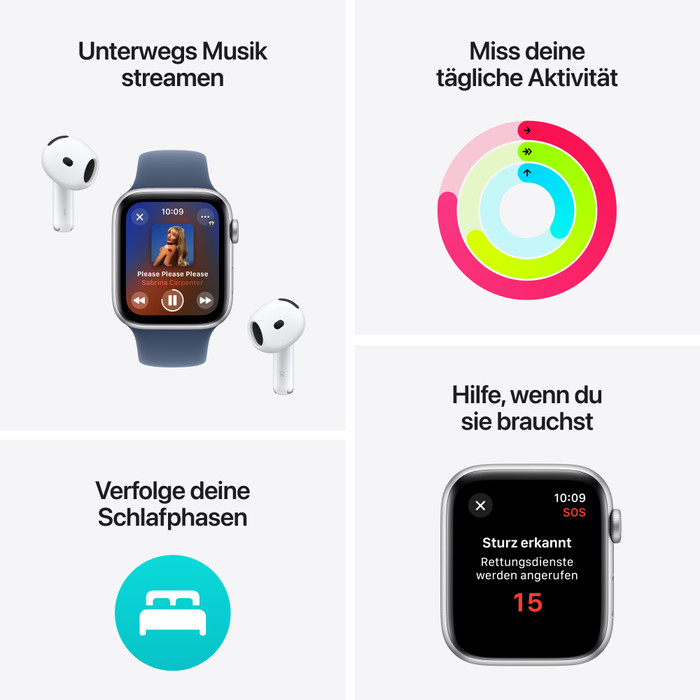 Apple Watch SE 2024 4G 40 mm Polarstern Sportarmband S/M visueller lieferant