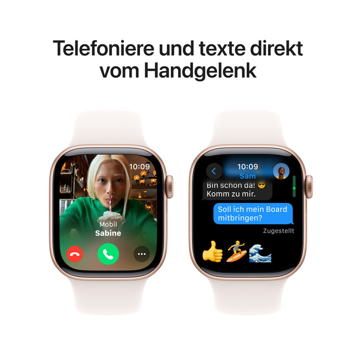 Apple Watch Series 10 42 mm Roségold Sportarmband M/L visueller lieferant