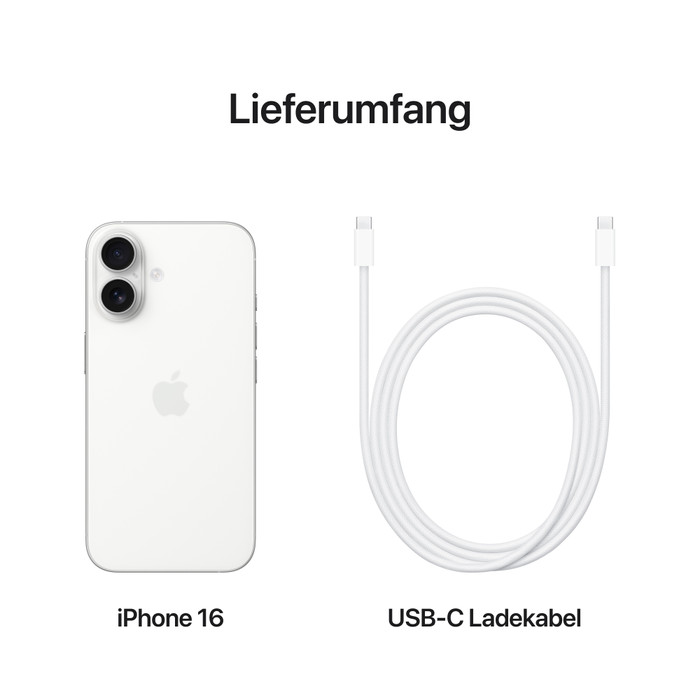 Apple iPhone 16 128GB Weiß zubehör