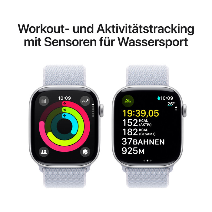 Apple Watch Series 10 4G 46 mm Silber Sport Loop visueller lieferant