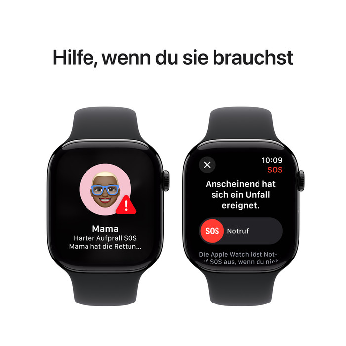Apple Watch Series 10 46 mm Schwarz Sportarmband M/L visueller lieferant