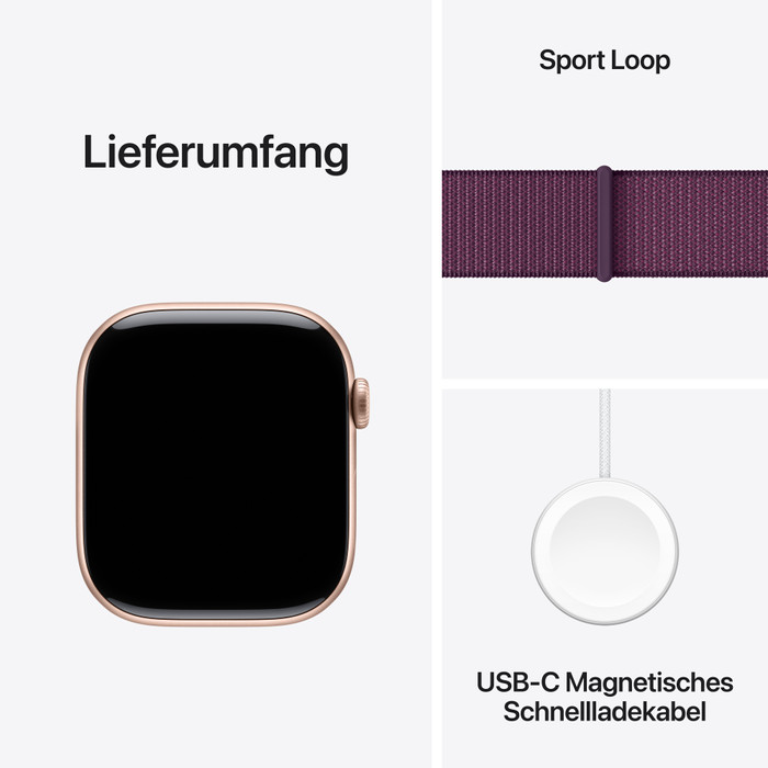 Apple Watch Series 10 46 mm Roségold Sport Loop visueller lieferant