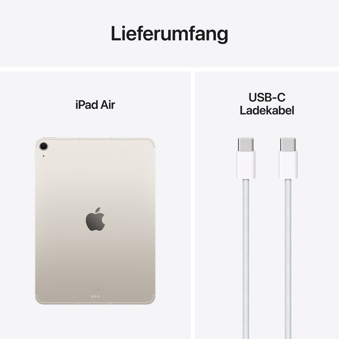 Apple iPad Air (2025) 11" 128GB Wi-Fi + 5G Polarstern visueller lieferant