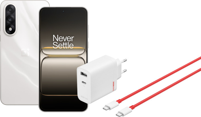 OnePlus Nord 5 256GB Weiß 5G + OnePlus SuperVOOC Ladegerät 80 W mit 2 Anschlüssen + USB-C-Kabel Main Image