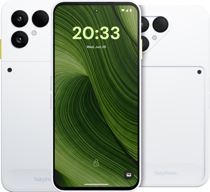 Fairphone 6 256GB White 5G + Fairphone 6 Protective Back Cover White Main Image