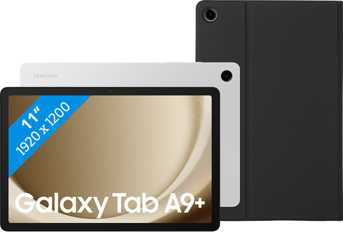 Samsung Galaxy Tab A9 Plus 11 inches 8GB/256GB WiFi Silver + Book Case Black Main Image