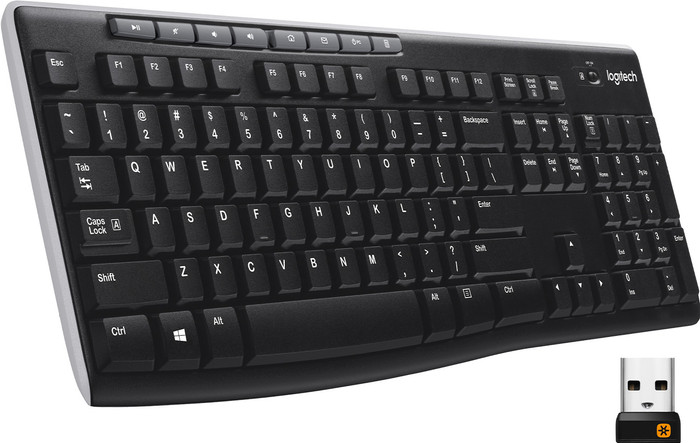 Logitech K270 Wireless Keyboard QWERTZ left side