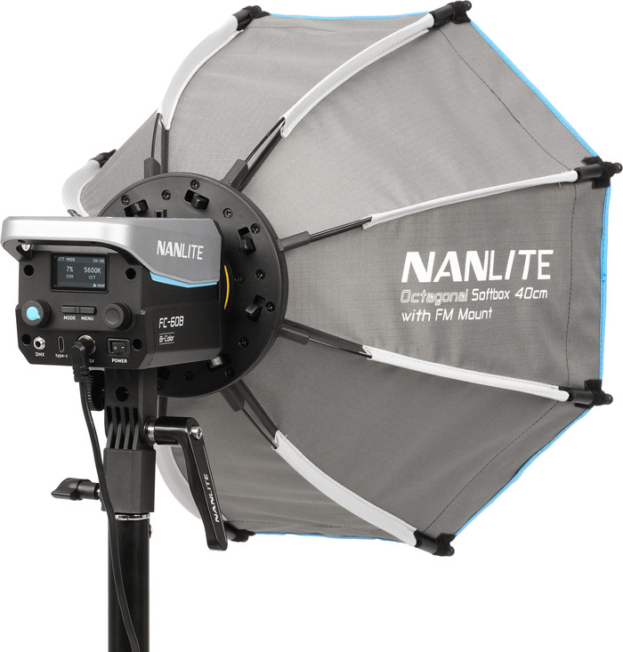 Nanlite Octagonal Softbox 40cm FM Mount back