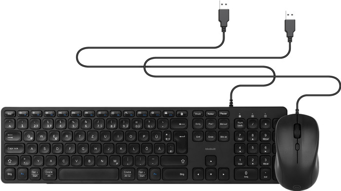 BlueBuilt Kabelgebundene Tastatur QWERTZ + Filum Kabelgebundene Maus Main Image