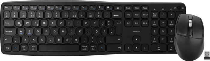 BlueBuilt Kabellose USB-Tastatur QWERTZ + Nexum Pro Kabellose Maus Main Image