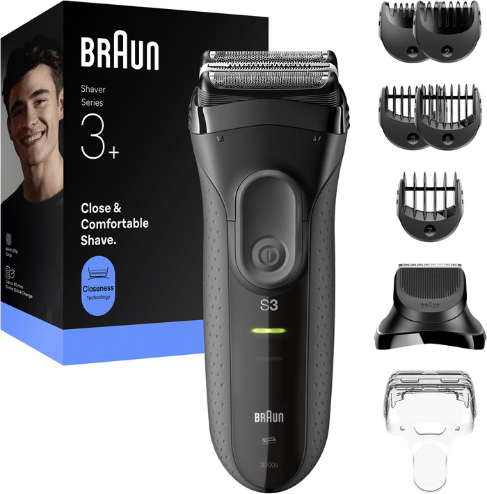 Braun Series 3+ 3000BT Grau zubehör