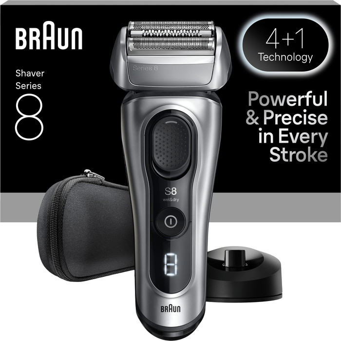 Braun Series 8 8617S Silber zubehör
