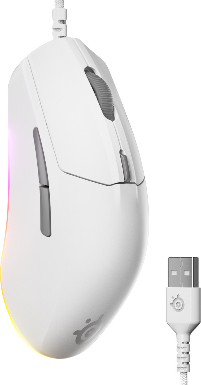 SteelSeries Rival 3 Gen 2 Gaming Mouse White Main Image