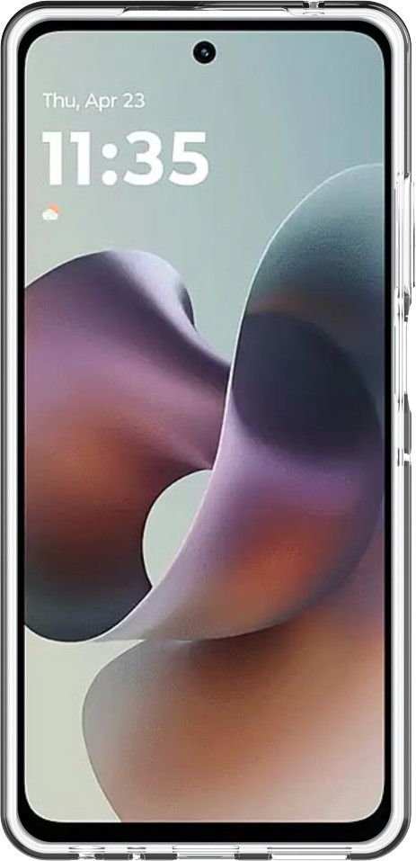 Just in Case Soft Design Motorola Moto G56 Back Cover Transparent front