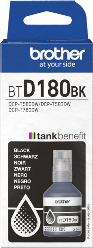 Brother BT-D180 Tintenflasche Schwarz verpackung