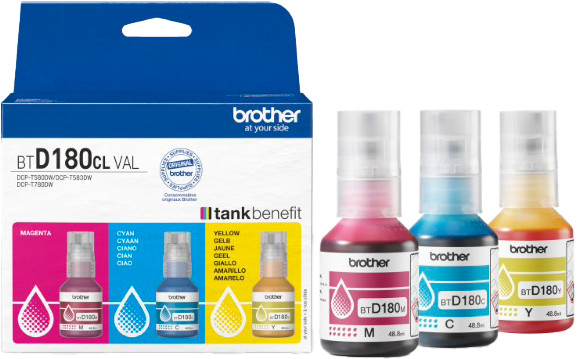 Brother BT-D180 Ink Bottle Combo Pack Color Main Image