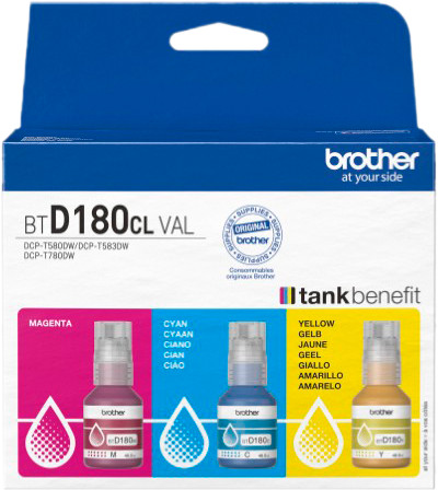 Brother BT-D180 Ink Bottle Combo Pack Color packaging