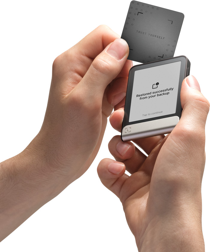 Ledger Flex Graphite including Recovery Key product in use