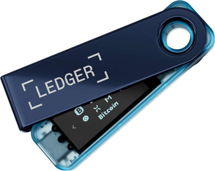 Ledger Nano S Plus Neptune Blue front