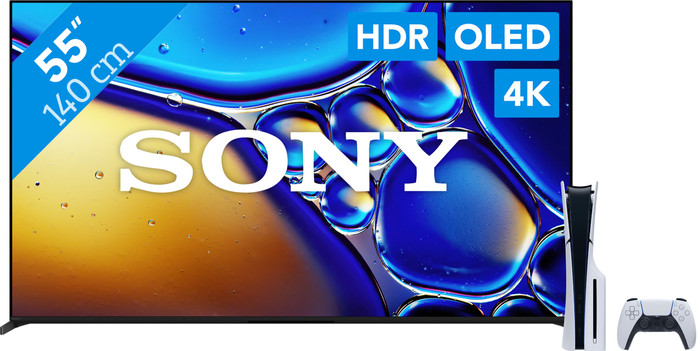 Sony 55 inches BRAVIA II 4K QD-OLED + PlayStation 5 Slim Disc Edition Main Image