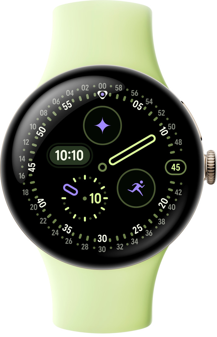 Google Pixel Watch 4 Gold/Grün 41 mm vorne