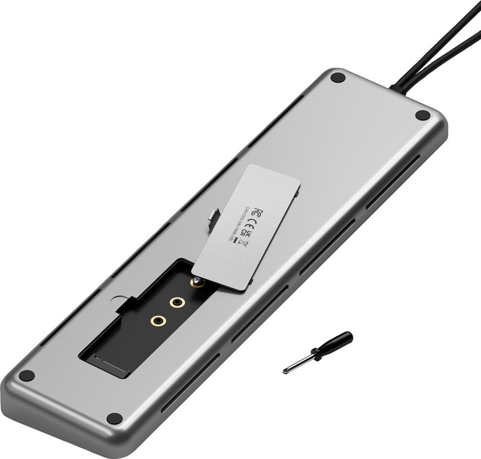 Satechi USB-C Dual Dock Stand with NVMe SSD Slot back