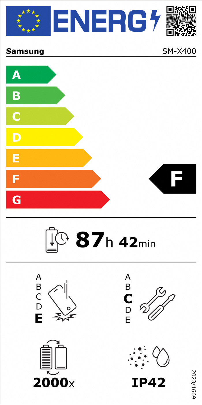 Samsung Galaxy Tab S10 Lite 10,9 Zoll 128GB Wi-Fi Grau + Book Case Schwarz energielabel