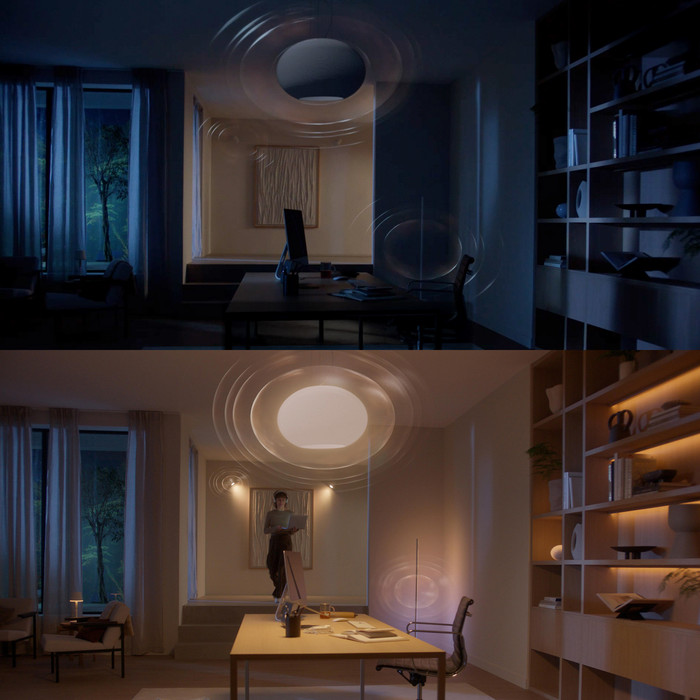 Philips Hue White & Color Starterset GU10 3er-Pack + Bridge Pro + Dimmer produkt in gebrauch