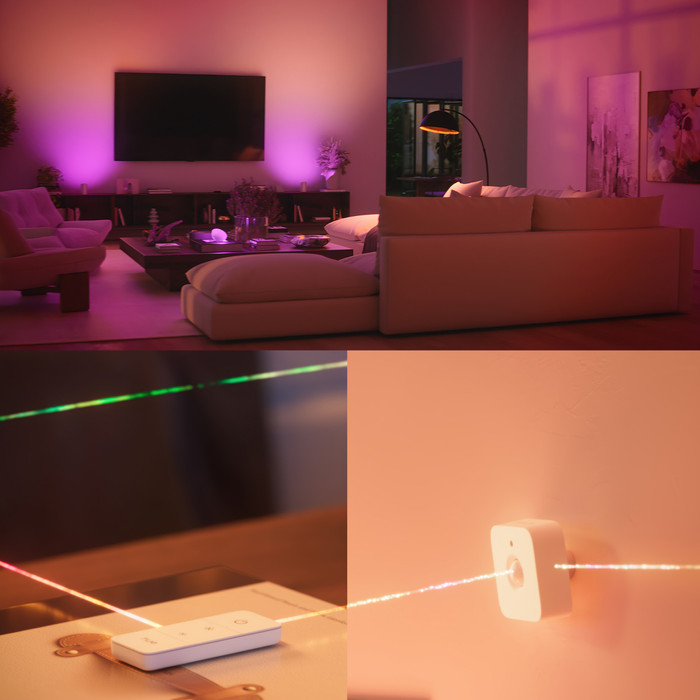 Philips Hue White & Color Starterset E27 1.100 lm Doppelpack + Bridge Pro produkt in gebrauch