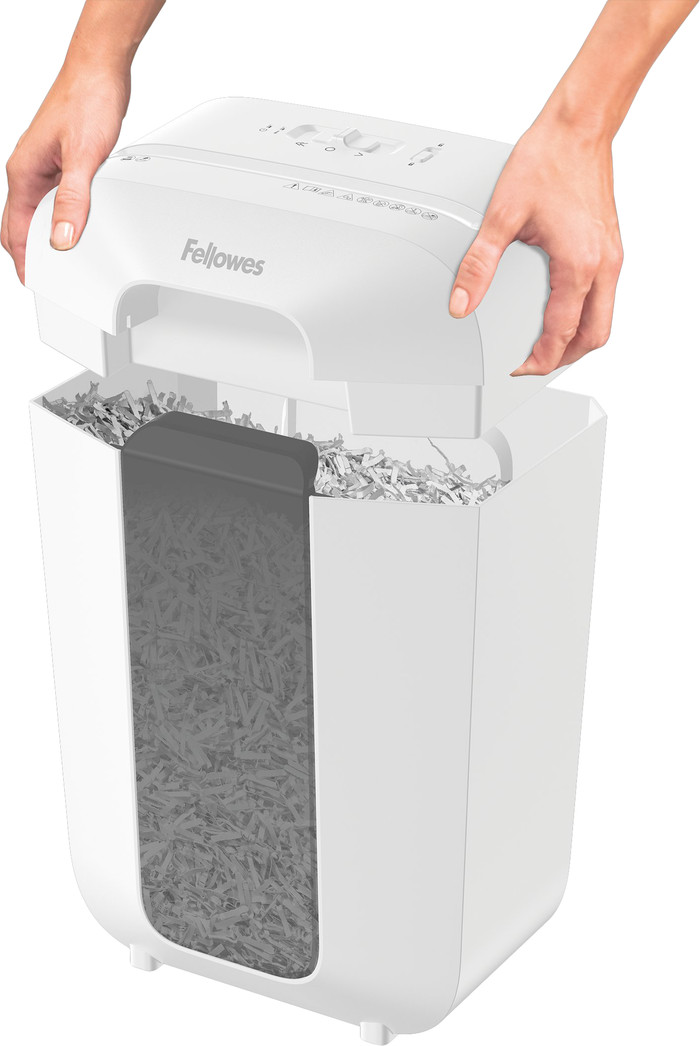 Fellowes Powershred LX70 Weiß produkt in gebrauch