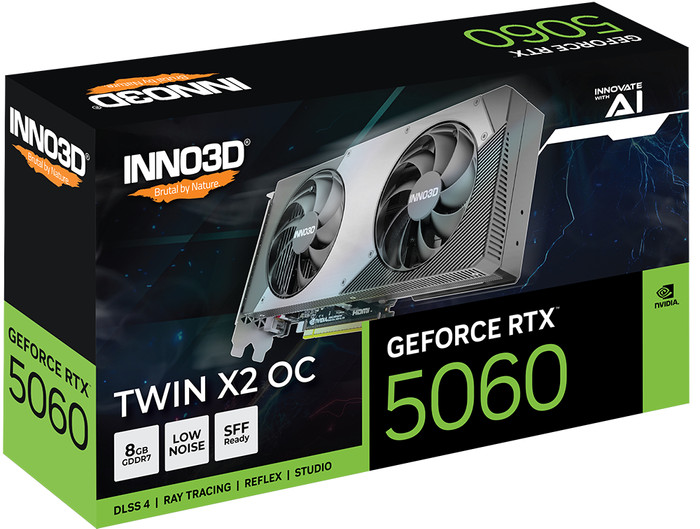 INNO3D GeForce RTX 5060 TWIN X2 OC 8GB packaging