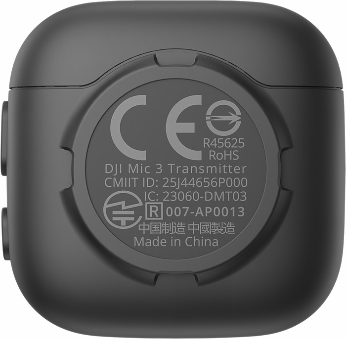 DJI Mic 3 Transmitter back