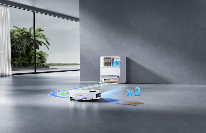 Dreame Aqua 10 Ultra Track Complete White produkt in gebrauch