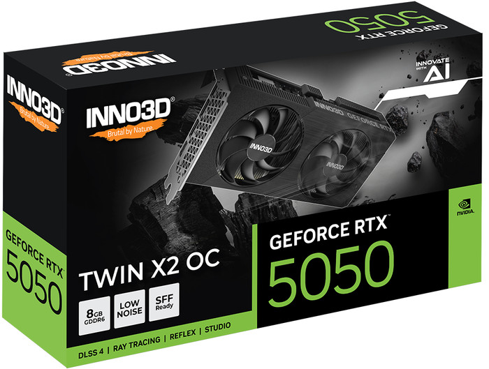 INNO3D GeForce RTX 5050 Twin X2 OC 8GB verpackung