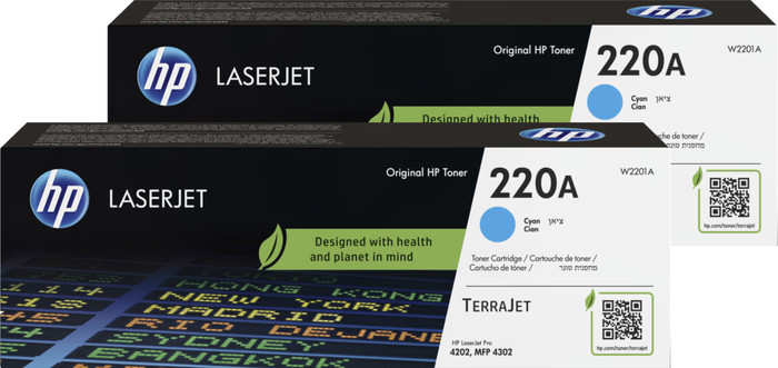 HP 220A LaserJet Toner Cartridge Cyan (2 units) Main Image
