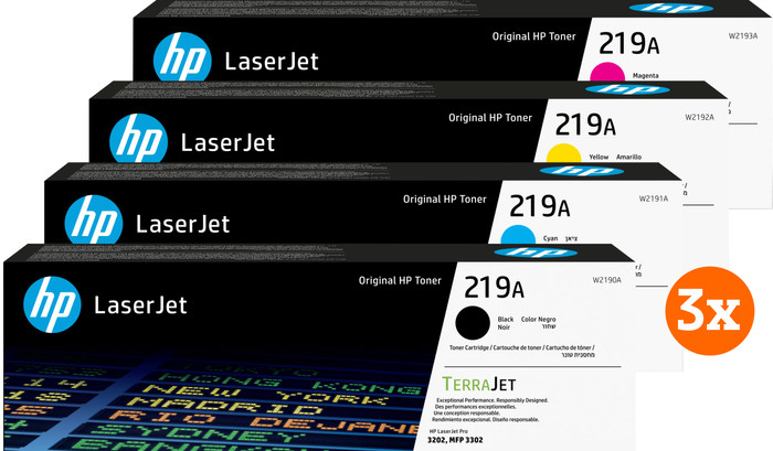 HP 219A LaserJet Toner Multipack (3 Stück) Main Image