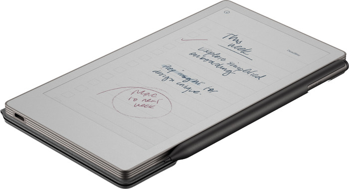 reMarkable Paper Pro Move mit Book Case Leder Schwarz detail