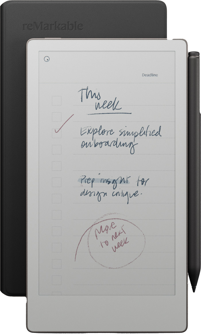 reMarkable Paper Pro Move mit Book Case Leder Schwarz Main Image