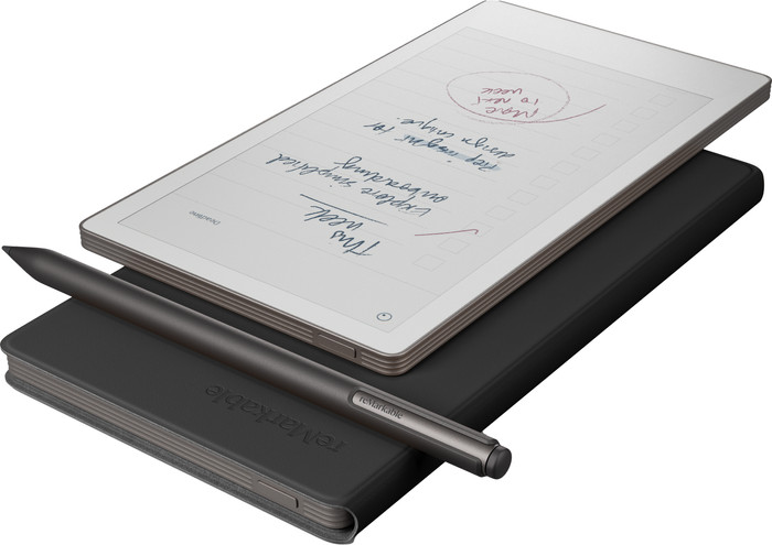 reMarkable Paper Pro Move mit Book Case Leder Schwarz rechte seite