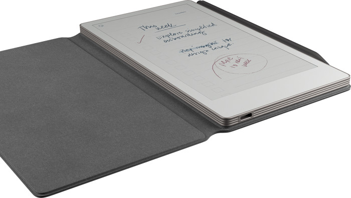 reMarkable Paper Pro Move mit Book Case Leder Schwarz unten