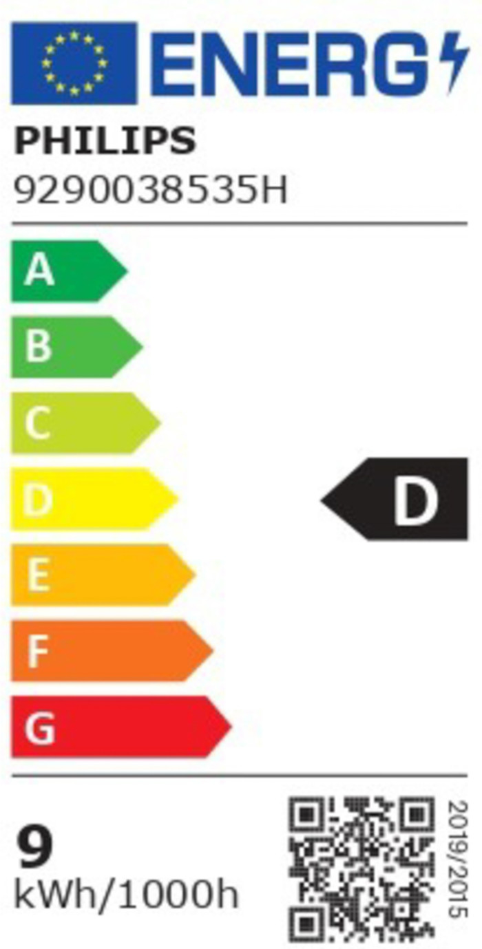 Philips Hue A67 White and Color 1600 lumens E27 energy label