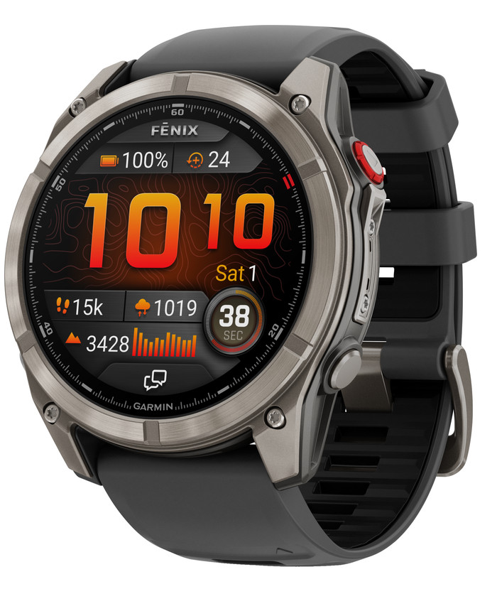 Garmin Fenix 8 Pro Gray LTE 47mm left side
