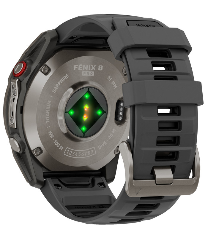 Garmin Fenix 8 Pro Gray LTE 47mm back