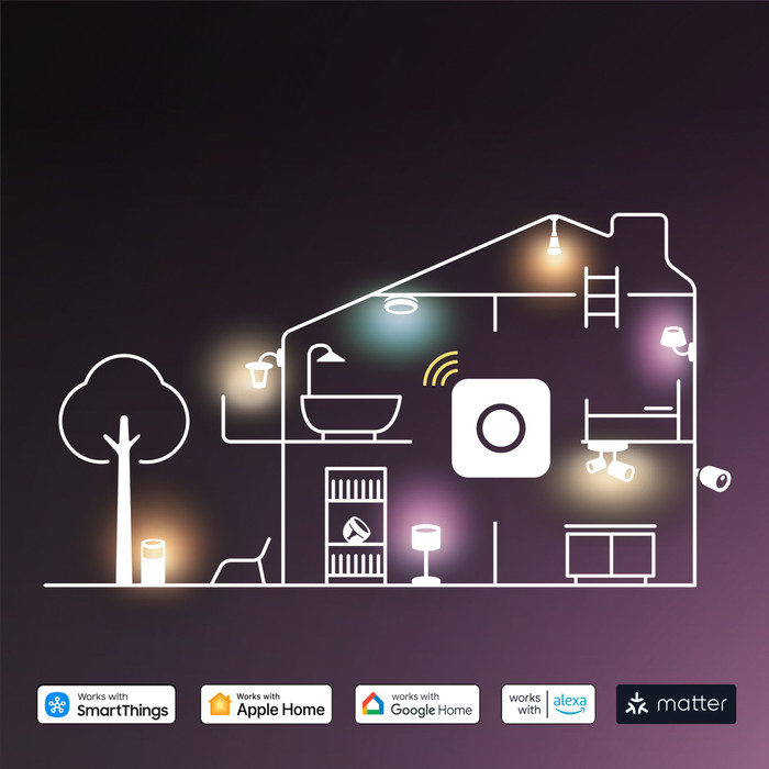 Philips Hue Essential A60 White and Color E27 3-pack product in use