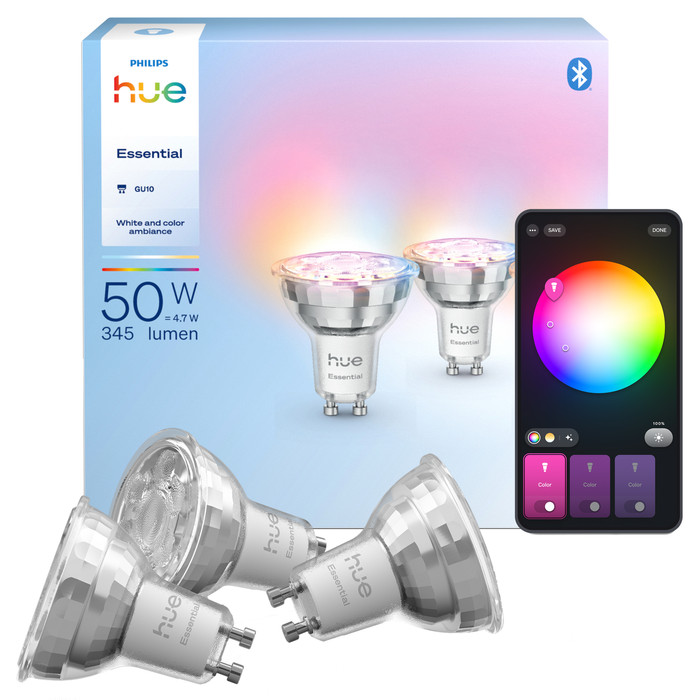 Philips Hue Essential White and Color GU10 3-pack Main Image