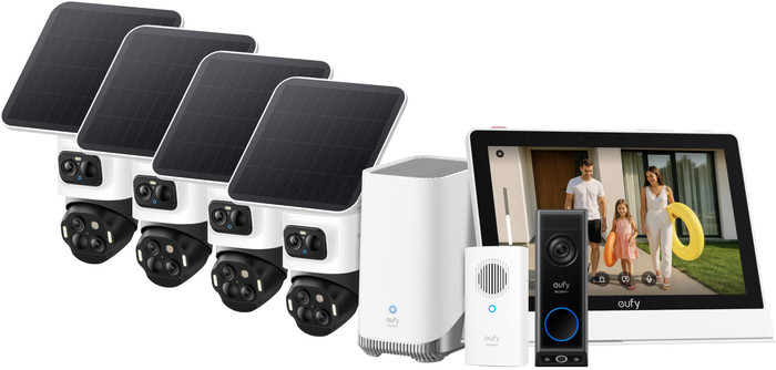 eufyCam S4 4er-Pack + HomeBase 3 + Video Doorbell E340 + Smart Display E10 Main Image