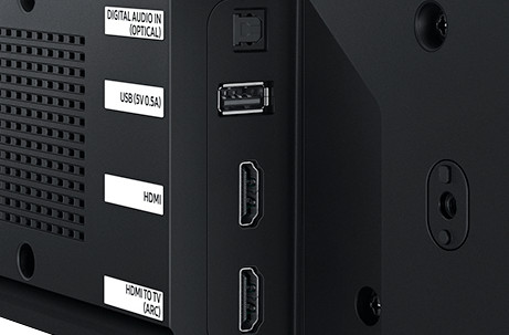 Samsung 75'' QLED Q8F + Samsung HW-B760GF detail