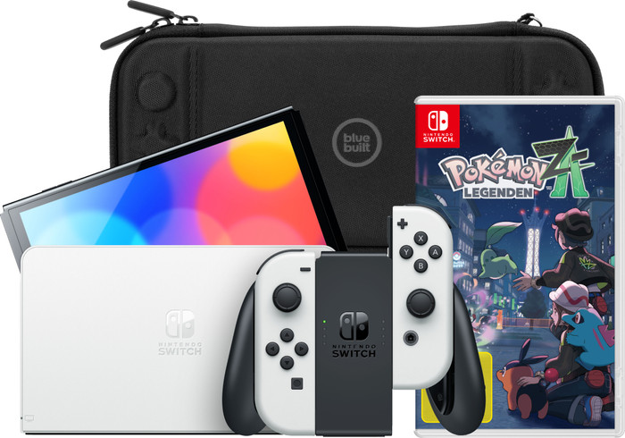 Nintendo Switch OLED White + Pokémon Legends: Z-A + BlueBuilt Travel Case Main Image
